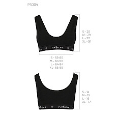 Спортивный топ с широкой резинкой Passion PS004 TOP M, black