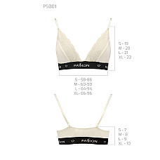 Эластичный топ с кружевом Passion PS001 TOP M, ecru