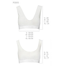 Спортивный топ из эластичного хлопка Passion PS005 TOP XL, white