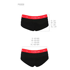 Трусики-шортики Passion PS003 PANTIES XL, black