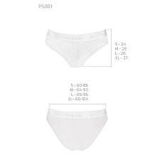Трусики с широкой резинкой и кружевом Passion PS001 PANTIES L, white