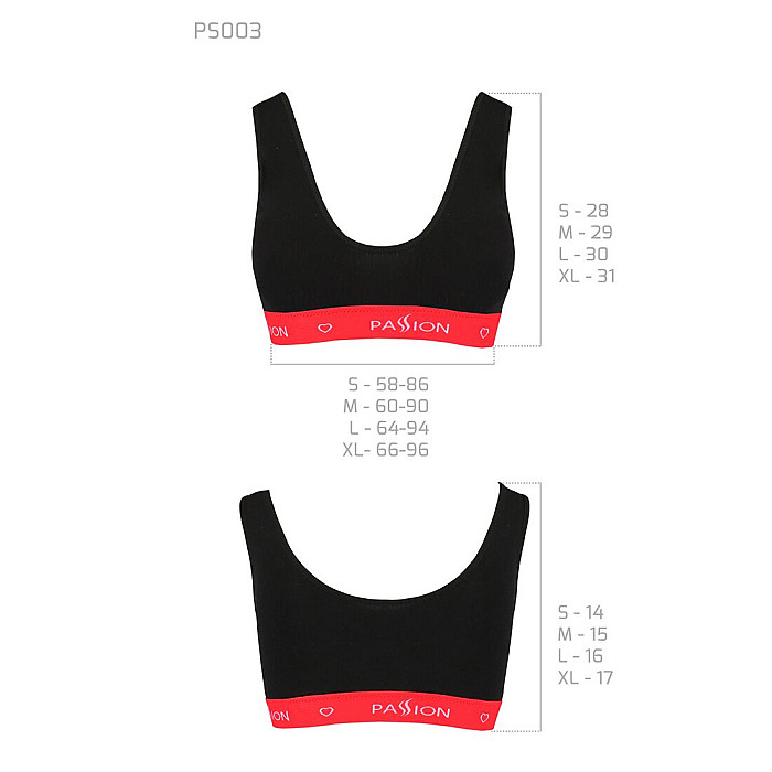 Спортивний топ на широких бретелях Passion PS003 TOP L, black