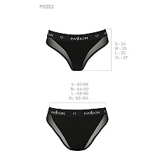 Трусики с прозрачной вставкой Passion PS002 PANTIES L, black