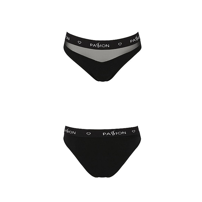 Трусики с прозрачной вставкой Passion PS006 PANTIES L, black
