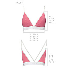 Спортивный топ с двойными бретелями Passion PS007 TOP L, pink