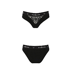 Трусики с широкой резинкой и кружевом Passion PS001 PANTIES XL, black