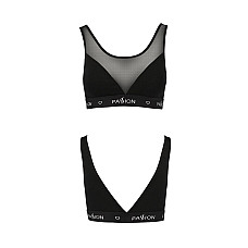 Топ с прозрачной вставкой Passion PS002 TOP XL, black
