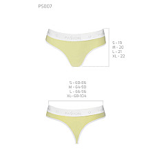 Спортивные трусики-стринги Passion PS007 PANTIES XL, yellow