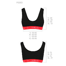 Спортивный топ на широких бретелях Passion PS003 TOP M, black