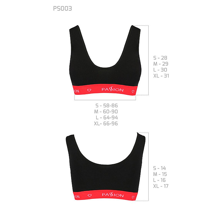 Спортивний топ на широких бретелях Passion PS003 TOP M, black