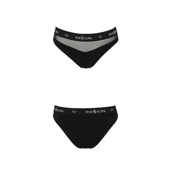 Трусики с прозрачной вставкой Passion PS006 PANTIES M, black
