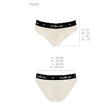 Трусики с широкой резинкой и кружевом Passion PS001 PANTIES L, ecru