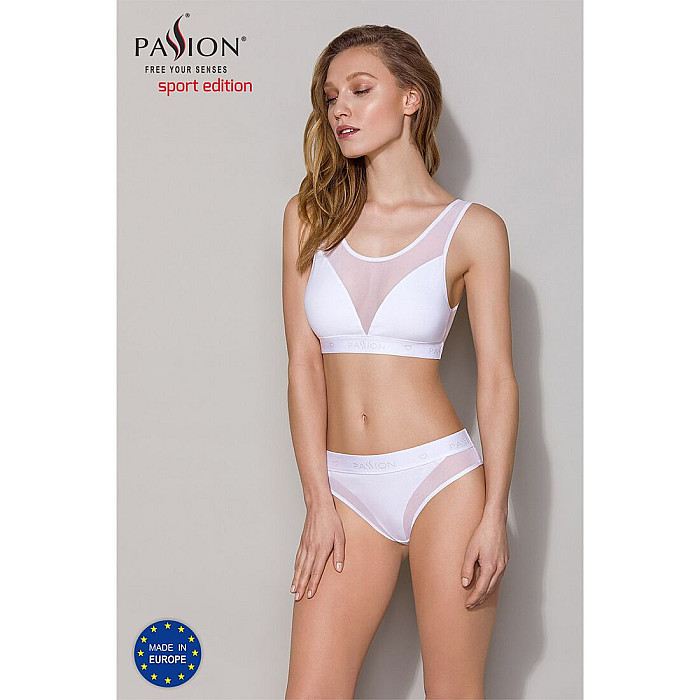Топ с прозрачной вставкой Passion PS002 TOP L, white
