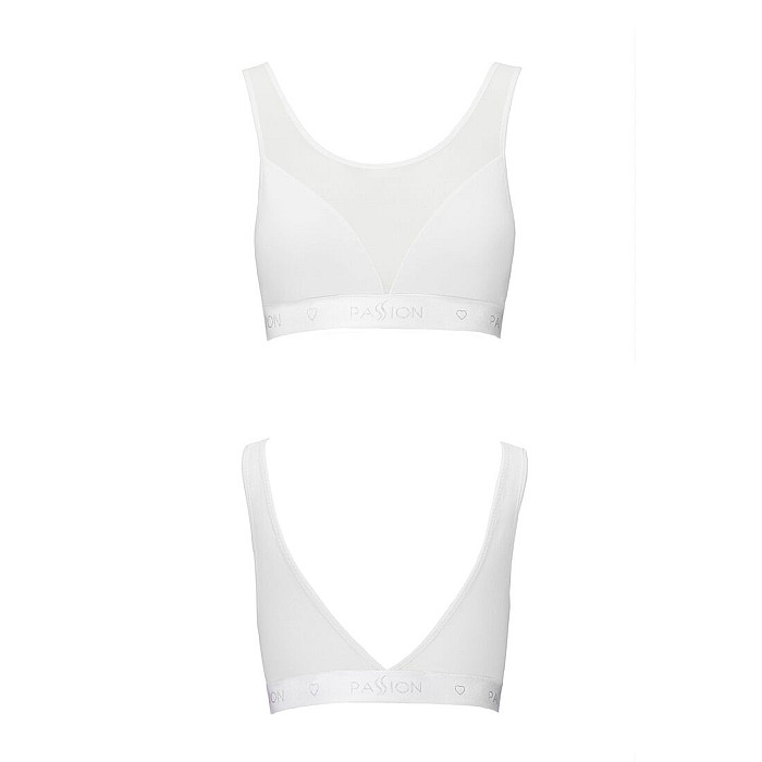 Топ с прозрачной вставкой Passion PS002 TOP L, white