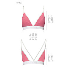 Спортивный топ с двойными бретелями Passion PS007 TOP S, pink