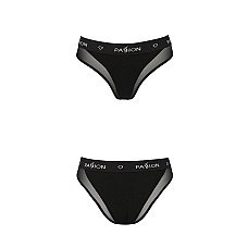 Трусики с прозрачной вставкой Passion PS002 PANTIES S, black