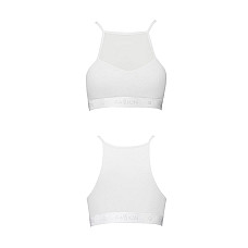 Спортивный топ с прозрачной вставкой Passion PS006 TOP L, white
