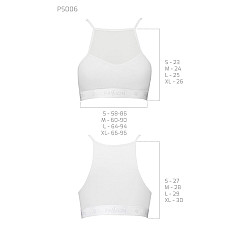 Спортивный топ с прозрачной вставкой Passion PS006 TOP L, white