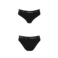Трусики-слипы из хлопка с эластаном Passion PS004 PANTIES L, black