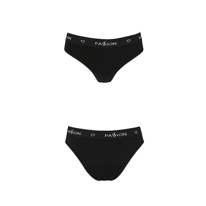Трусики-слипы из хлопка с эластаном Passion PS004 PANTIES L, black