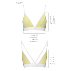 Спортивный топ с двойными бретелями Passion PS007 TOP L, yellow