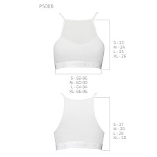 Спортивный топ с прозрачной вставкой Passion PS006 TOP S, white