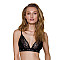 Еластичний топ з мереживом Passion PS001 TOP L, black