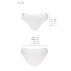 Трусики с прозрачной вставкой Passion PS006 PANTIES L, white