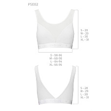 Топ с прозрачной вставкой Passion PS002 TOP XL, white