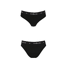 Трусики-слипы из хлопка с эластаном Passion PS004 PANTIES M, black