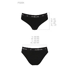 Трусики-слипы из хлопка с эластаном Passion PS004 PANTIES M, black