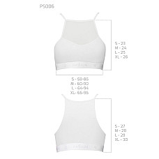 Спортивный топ с прозрачной вставкой Passion PS006 TOP XL, white