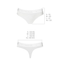 Трусики-бразиліана з бавовни Passion PS005 PANTIES XL, white