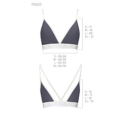 Спортивный топ с двойными бретелями Passion PS007 TOP XL, dark grey
