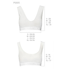 Спортивный топ из эластичного хлопка Passion PS005 TOP L, white
