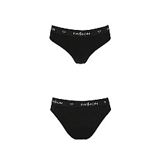 Трусики-слипы из хлопка с эластаном Passion PS004 PANTIES S, black