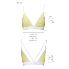 Спортивный топ с двойными бретелями Passion PS007 TOP S, yellow