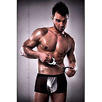 Распродажа!!! Мужские шорты с блестящим гульфиком Passion 002 SHORT black XXL/XXXL