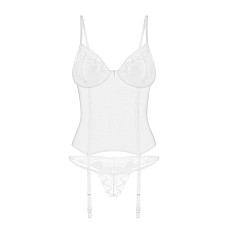 Корсет Obsessive Alissium corset & thong M/L (мятая упаковка!!!)