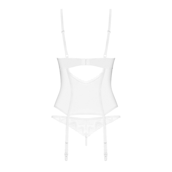 Корсет Obsessive Alissium corset & thong M/L (м'ята упаковка!!!)