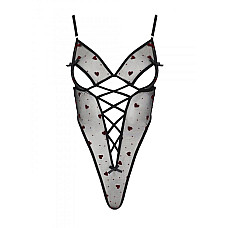 Эротическое боди с рисунком Passion LOVELIA BODY S/M, black