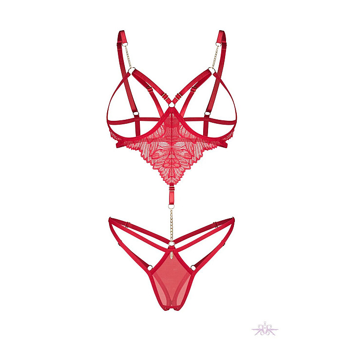 Боді Obsessive Matildea crotchless teddy L/XL