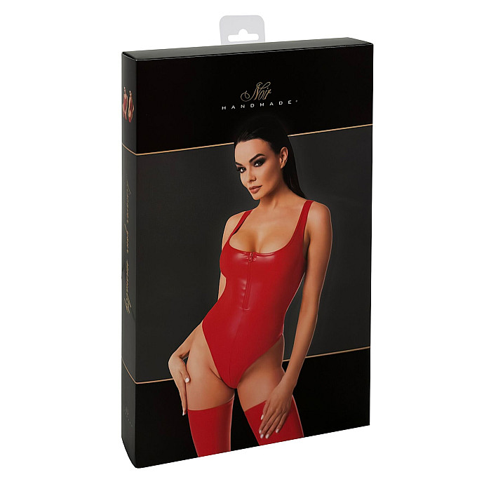 Боди Noir Handmade F352 Red powerwetlook body - XL