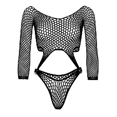 Эротическое боди Leg Avenue Top bodysuit with thong back Black