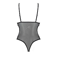 Боди с ажурным лифом Passion CHRISTA BODY L/XL, black