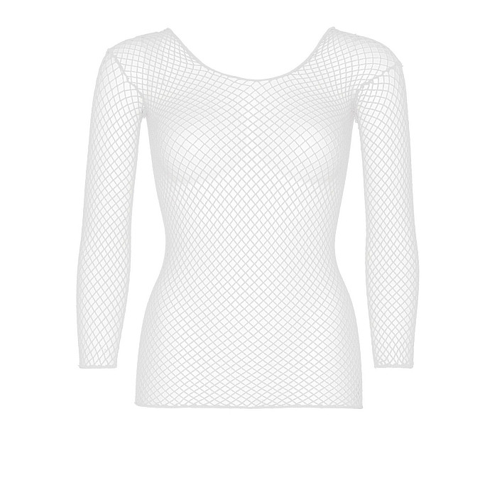 Сетчатый топ Leg Avenue Long Sleeves T-Shirts White, One Size