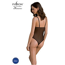 Боди Passion KERRIA BODY black, XXL/XXXL, с высокими вырезами и верхом балконет