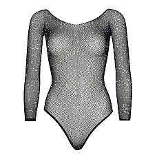 Сетчатое боди со стразами Leg Avenue Crystalized fishnet bodysuit Black One Size