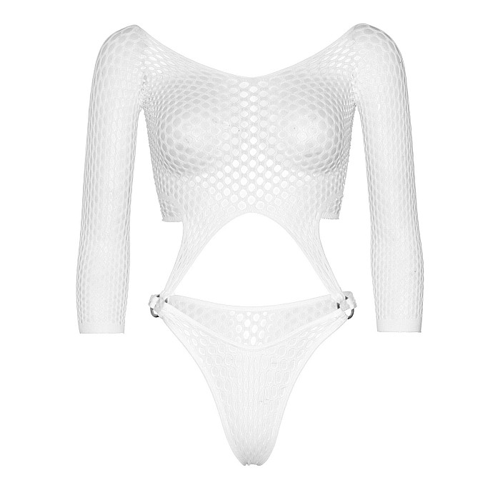 Боді Leg Avenue Top bodysuit with thong back White