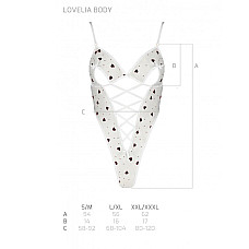 Эротическое боди с рисунком Passion LOVELIA BODY L/XL, white